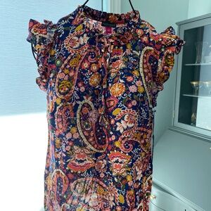 NWT Vince Camuto Ruffle Sleeve Top Sz S